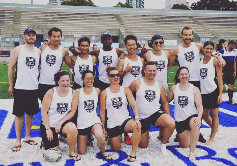 Image of touch rugby league in toronto - white team