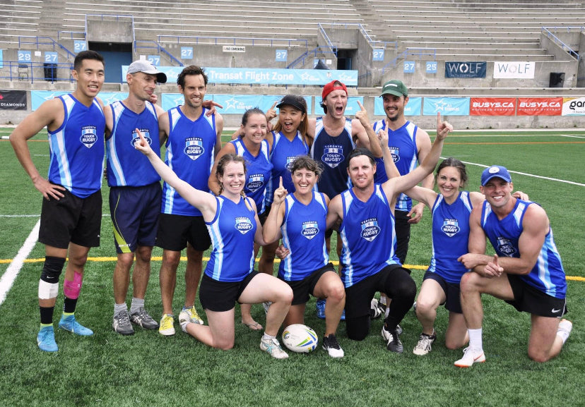 Image of touch rugby league in toronto - Blue team